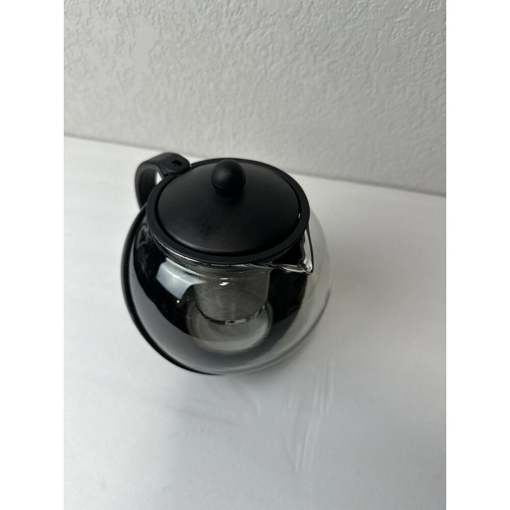 Norpo Eclipse 25 oz. Tempered Glass Tea Pot Infuser with Stainless Steel Basket - Picture 7 of 8